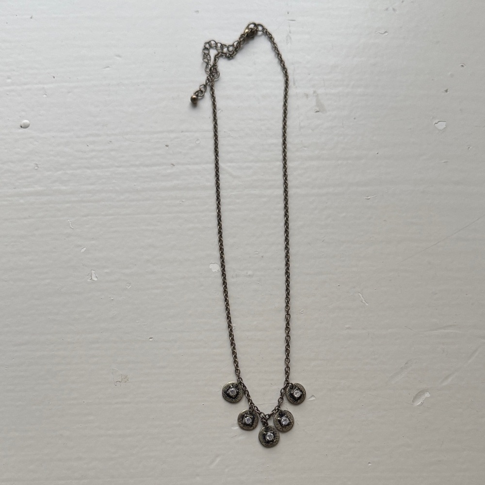 Elegant Silver Necklace with Crystal Accents